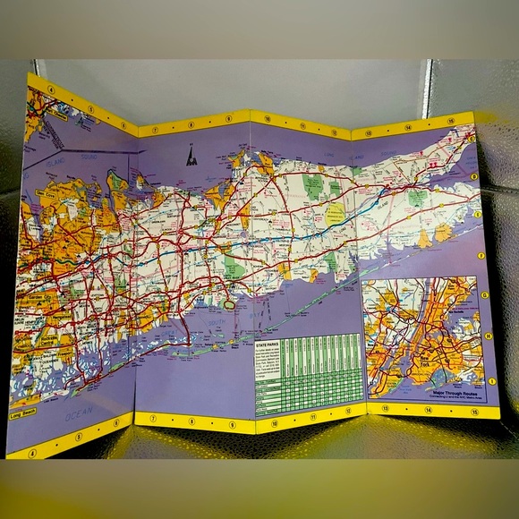 “Long Island” Vintage Road Map by Hagstrom - Picture 5 of 6